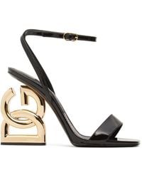 Dolce & Gabbana - 105Mm Keira Patent Leather Sandals - Lyst