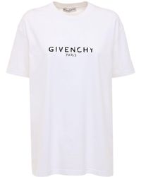 Givenchy T-shirt Aus Baumwoll-jersey Mit Print - Weiß