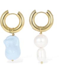 Timeless Pearly - Pearl & Turquoise Mismatched Earrings - Lyst