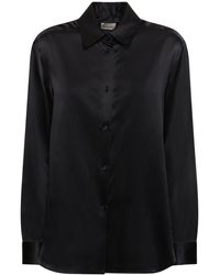 Khaite - Argo Buttoned Long Sleeve Silk Shirt - Lyst