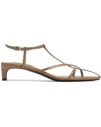 Jil Sander - 35mm Hohe Ledersandalen Mit T-riemen - Lyst