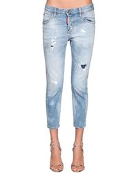 DSquared² Jeans Cropped Cool Girl In Denim - Blu