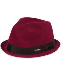 DSquared² Cappello Fedora In Feltro Di Lana - Rosso