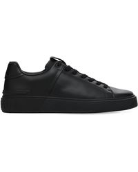 Balmain - Leather Sneakers With Panels - Lyst
