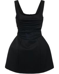 GIUSEPPE DI MORABITO - Minikleid Aus Wolle Und Satin - Lyst