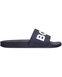 BOSS - Logo Slide Sandals - Lyst