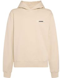 Jacquemus - Le Hoodie Gros Grain Brand-tab Cotton-jersey Hoody - Lyst