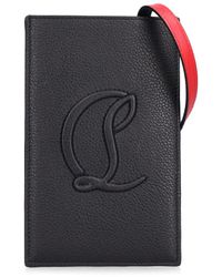 Christian Louboutin - By My Side Leather Phone Case W/Logo - Lyst