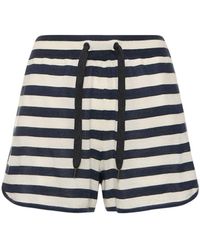 Brunello Cucinelli - Striped Cashmere & Silk Shorts - Lyst
