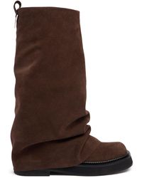 The Attico - 30Mm Robin Suede Combat Boots - Lyst