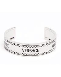Versace - Metal Logo Cuff Bracelet - Lyst