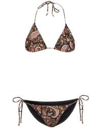 Etro - Printed Lycra Triangle Bikini Set - Lyst