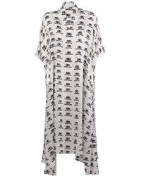 Balenciaga - Oversize Silk Dress - Lyst