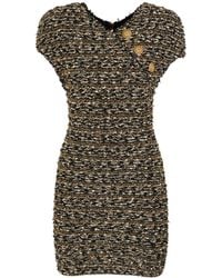 Balmain - Tweed & Lurex Mini Dress - Lyst