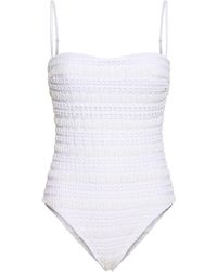 Ermanno Scervino - Embroidered Sequined One Piece Swimsuit - Lyst