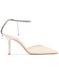 Jimmy Choo - 85Mm Saeda Tulle & Crystal Pumps - Lyst