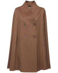 Max Mara Tione Cashmere Cape - Brown