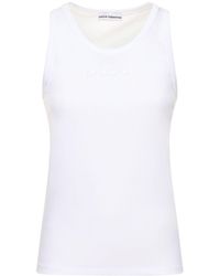 Rabanne - Camiseta de jersey de algodón con logo - Lyst