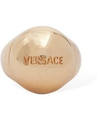 Versace - Logo Lettering Bold Ring - Lyst