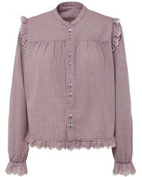 DSquared² - Ruffled Cotton Checked Shirt - Lyst