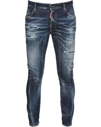 DSquared² 17cm Jeans Aus Baumwolldenim "tidy Biker" - Blau