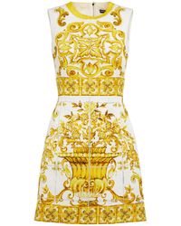 Dolce & Gabbana - Majolica Print Brocade Dress - Lyst