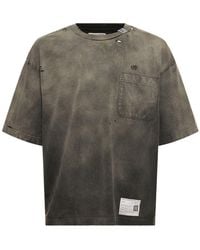 Maison Mihara Yasuhiro - Sun Faded Cotton Jersey T-shirt - Lyst