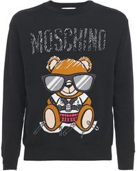 Moschino Sweatshirt Aus Baumwolle "teddy" - Grau