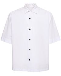Jil Sander - Camisa de algodón con manga corta - Lyst
