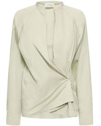 Lemaire - Top in popeline di cotone - Lyst