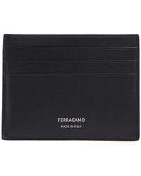 Ferragamo - Classic Logo Leather Card Holder - Lyst