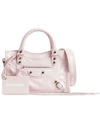 Balenciaga Mini Ledertasche "classic City" - Pink