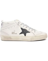 Golden Goose - 20mm Mid Star Leather Sneakers - Lyst