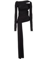 The Attico - Ruched Stretch Jersey Long Sleeve Top - Lyst
