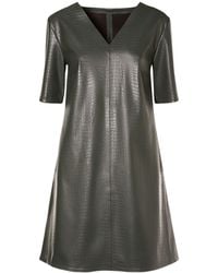 Max Mara - Eliot Embossed Faux Leather Mini Dress - Lyst