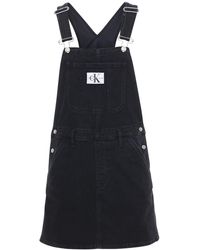 Calvin Klein Mono De Denim De Algodón - Negro