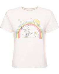 RE/DONE - T-shirt Aus Baumwolle Mit Druck - Lyst