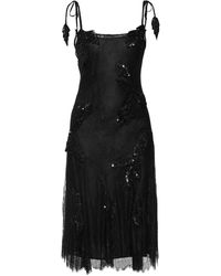 Blumarine - Embroidered Lace Midi Dress - Lyst