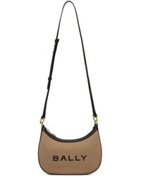 Bally - Sac porté épaule en toile à logo bar ellipse - Lyst