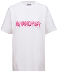 Balenciaga - T-shirt In Cotone Con Stampa - Lyst
