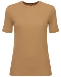 Totême - Classic Rib Cotton Jersey T-shirt - Lyst
