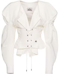 Vivienne Westwood - Kate Cotton Voile Lace-up Shirt - Lyst