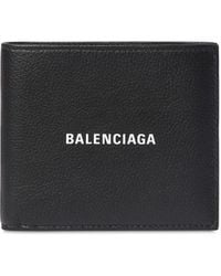 Balenciaga - Logo Print Leather Billfold Wallet - Lyst