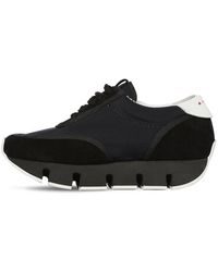 Marni Sneakers In Cotone E Camoscio 40Mm - Nero