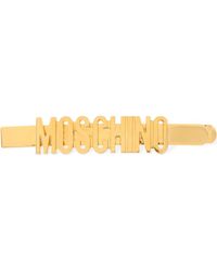 Moschino Haarspange Mit Logoschriftzug - Mettallic