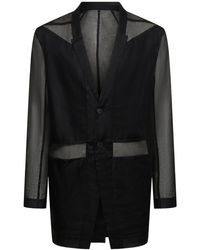 Rick Owens - Giacca monopetto lido in cotone - Lyst