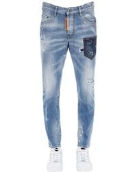 DSquared² Jeans Skater En Denim De Coton 16 Cm - Bleu