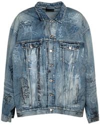 Balenciaga - Oversize Cotton Denim Jacket - Lyst
