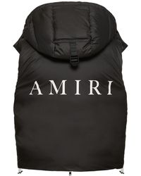 Amiri Hooded Nylon Puffer Vest - Black