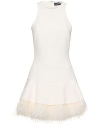 David Koma - Minikleid Mit Pailletten Und Federborte - Lyst